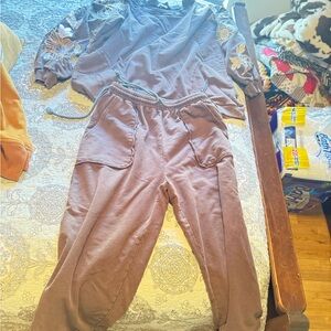 Women's Casual Brown two piece set